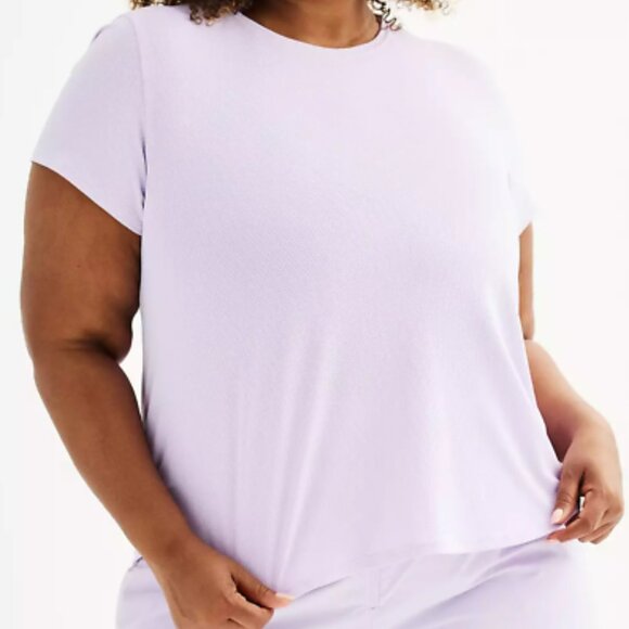 All In Motion Essential Crewneck Short Sleeve T-Shirt 4X Light Purple - Picture 3 of 10